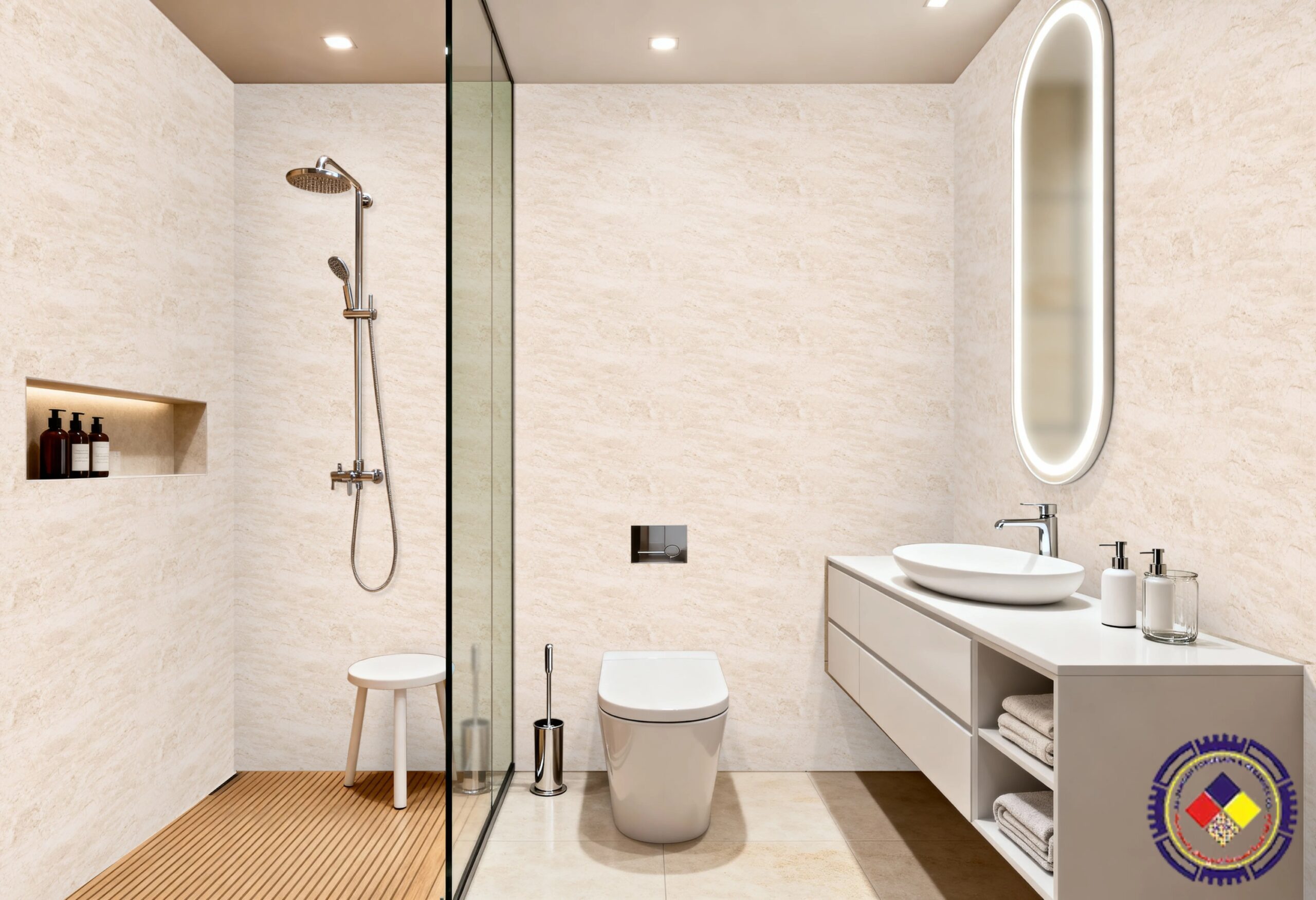 6340 Matt Beige Ceramic Wall Tile, Rectified – 30×60 cm