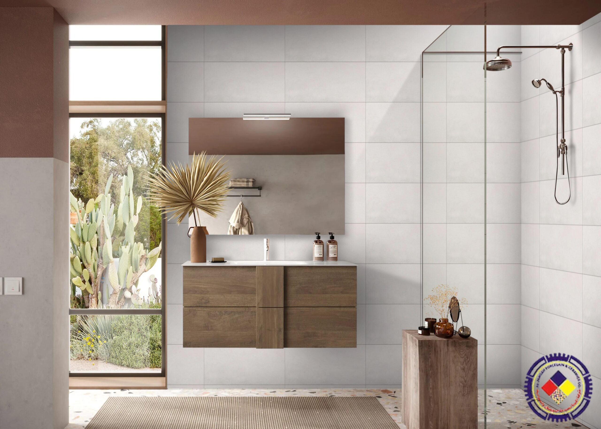 6348 Matt Grey Ceramic Wall Tile, Rectified – 30×60 cm