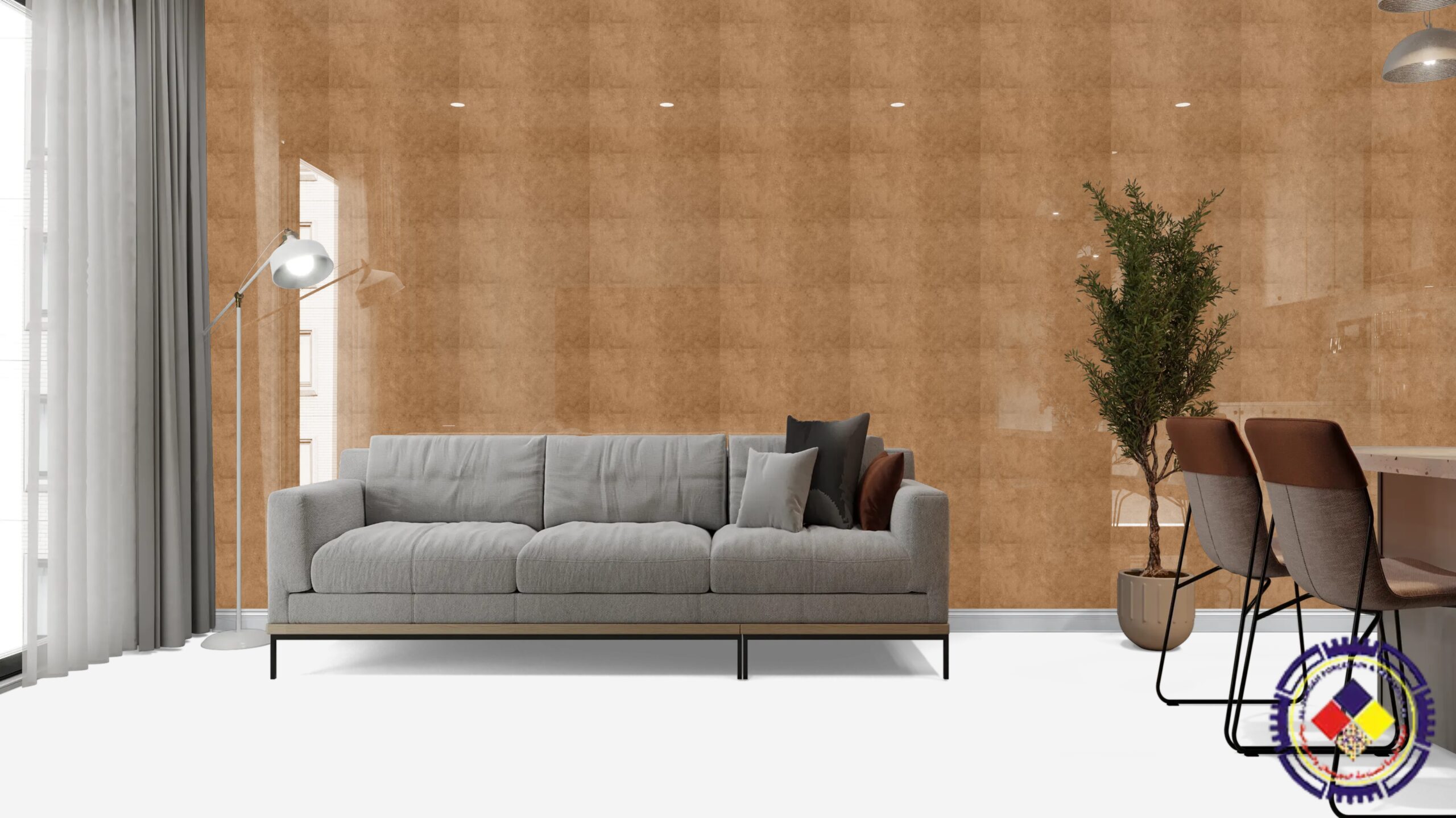 6399 Glossy Beige Ceramic Wall Tile, Rectified – 30×60 cm